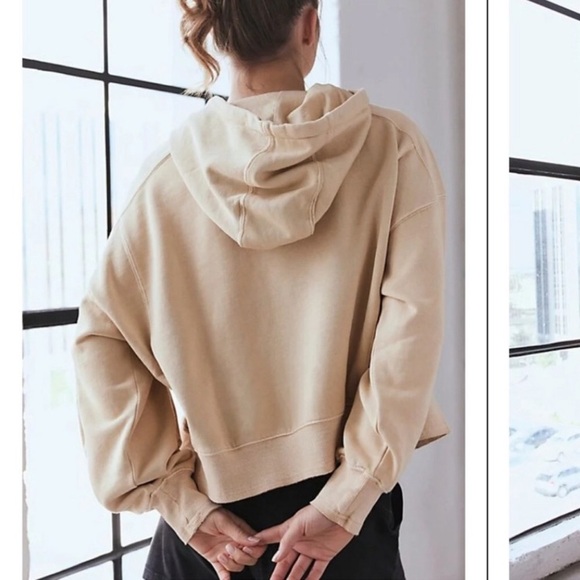 Free People! FP Movement Intercept 1/2 Zip Hoodie In Sand/Sable NWT! - Picture 4 of 9